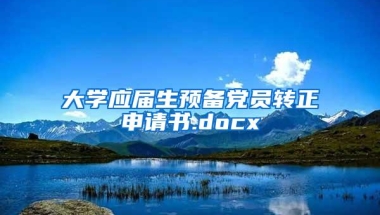 大学应届生预备党员转正申请书.docx