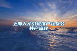 上海人才引进落户社区公共户流程