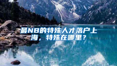 最NB的特殊人才落户上海，特殊在哪里？