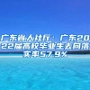 广东省人社厅：广东2022届高校毕业生去向落实率57.9%