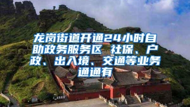 龙岗街道开通24小时自助政务服务区 社保、户政、出入境、交通等业务通通有