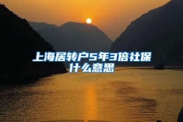 上海居转户5年3倍社保什么意思