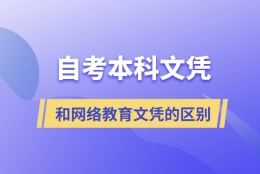 自考本科文凭和网络教育文凭的区别