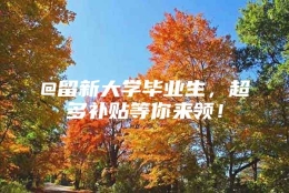 @留新大学毕业生，超多补贴等你来领！