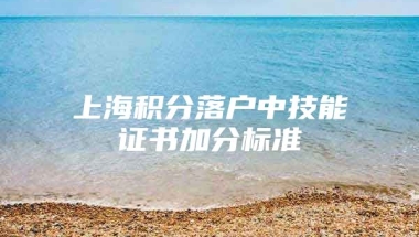 上海积分落户中技能证书加分标准