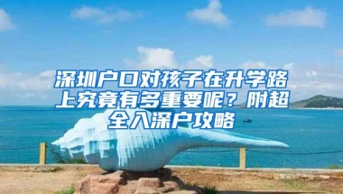 深圳户口对孩子在升学路上究竟有多重要呢？附超全入深户攻略