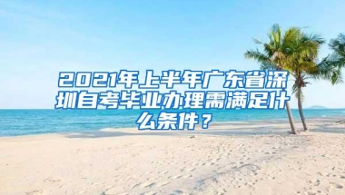 2021年上半年广东省深圳自考毕业办理需满足什么条件？