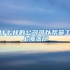 什么样的公司可以帮员工上海落户