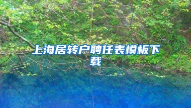 上海居转户聘任表模板下载