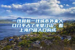 一线和新一线城市外来人口几乎占了半壁江山，看上海户籍人口构成