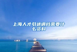 上海人才引进调档需要什么资料