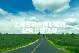 上海居转户离职证明缺失公司注销