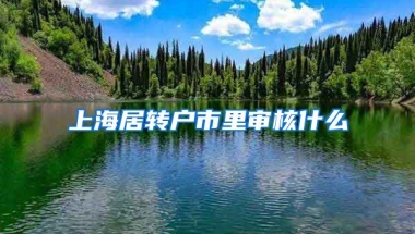 上海居转户市里审核什么