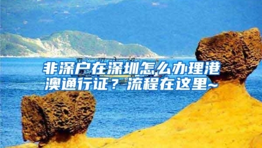 非深户在深圳怎么办理港澳通行证？流程在这里~