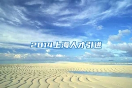 2014上海人才引进