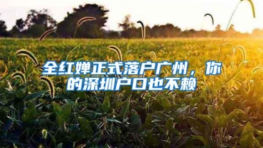 全红婵正式落户广州，你的深圳户口也不赖