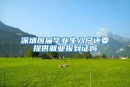 深圳应届毕业生入户还要提供就业报到证吗