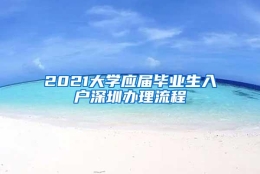 2021大学应届毕业生入户深圳办理流程