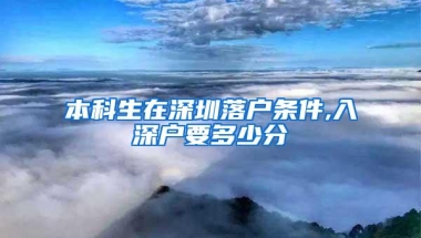 本科生在深圳落户条件,入深户要多少分