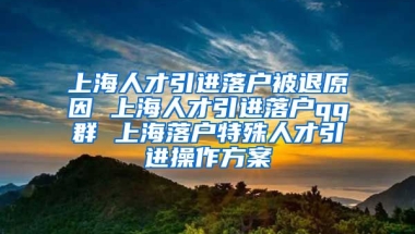 上海人才引进落户被退原因 上海人才引进落户qq群 上海落户特殊人才引进操作方案