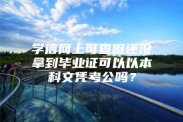 学信网上可查但还没拿到毕业证可以以本科文凭考公吗？