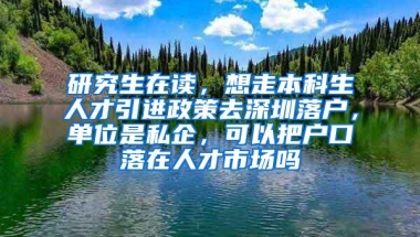 研究生在读，想走本科生人才引进政策去深圳落户，单位是私企，可以把户口落在人才市场吗