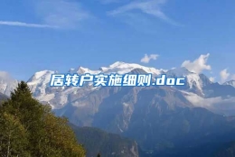 居转户实施细则.doc