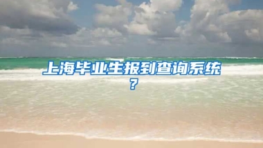 上海毕业生报到查询系统？