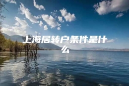 上海居转户条件是什么