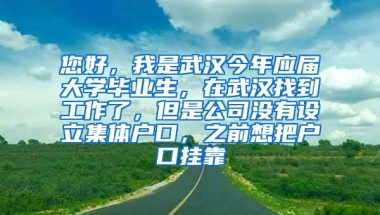 您好，我是武汉今年应届大学毕业生，在武汉找到工作了，但是公司没有设立集体户口，之前想把户口挂靠