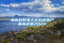 海南自贸港人才引进落户最新政策2022