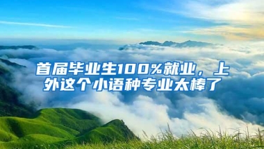 首届毕业生100%就业，上外这个小语种专业太棒了