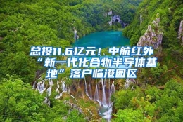 总投11.6亿元！中航红外“新一代化合物半导体基地”落户临港园区