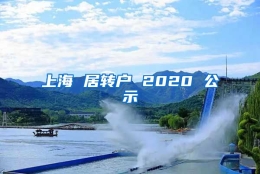 上海 居转户 2020 公示