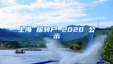 上海 居转户 2020 公示