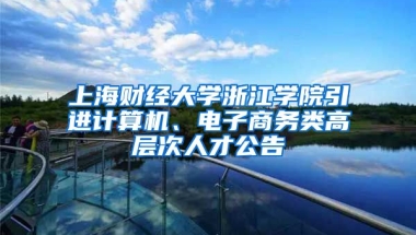 上海财经大学浙江学院引进计算机、电子商务类高层次人才公告