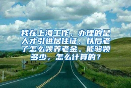 我在上海工作，办理的是人才引进居住证，以后老了怎么领养老金。能够领多少，怎么计算的？