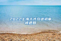 2022上海人才引进初审被退回