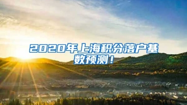 2020年上海积分落户基数预测！