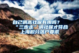 自己调高社保有用吗？“三步走”调社保才符合上海积分落户要求