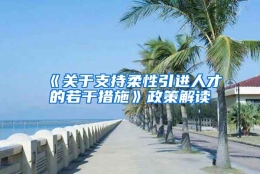 《关于支持柔性引进人才的若干措施》政策解读