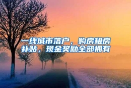 一线城市落户，购房租房补贴，现金奖励全部拥有