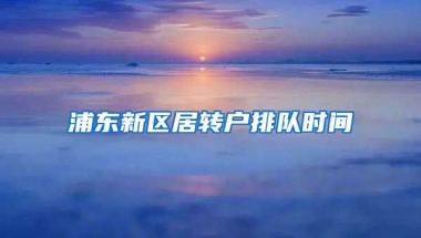 浦东新区居转户排队时间