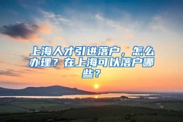 上海人才引进落户，怎么办理？在上海可以落户哪些？