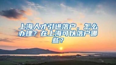 上海人才引进落户，怎么办理？在上海可以落户哪些？