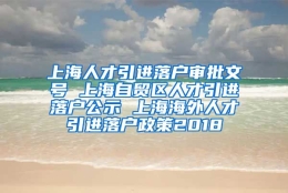 上海人才引进落户审批文号 上海自贸区人才引进落户公示 上海海外人才引进落户政策2018