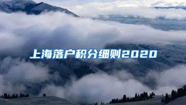 上海落户积分细则2020