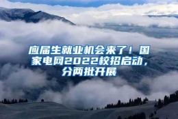 应届生就业机会来了！国家电网2022校招启动，分两批开展