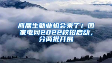 应届生就业机会来了！国家电网2022校招启动，分两批开展