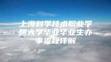 上海科学技术职业学院大学毕业毕业生办事流程详解